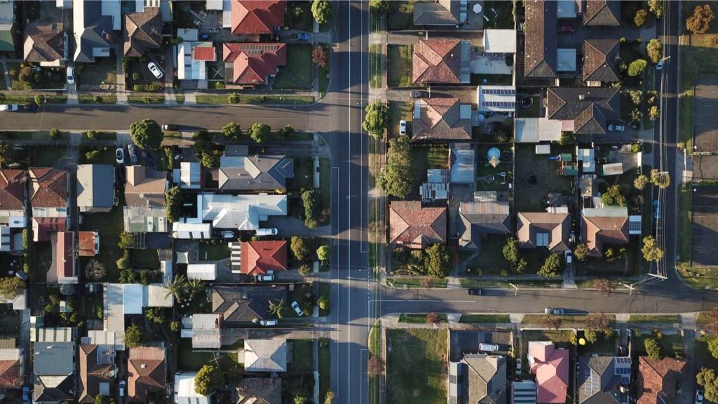 Overhead view of a great rental neighborhood