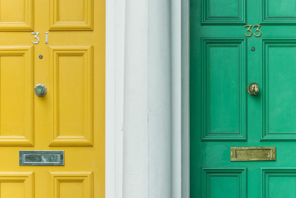 front doors where tenants enter their homes