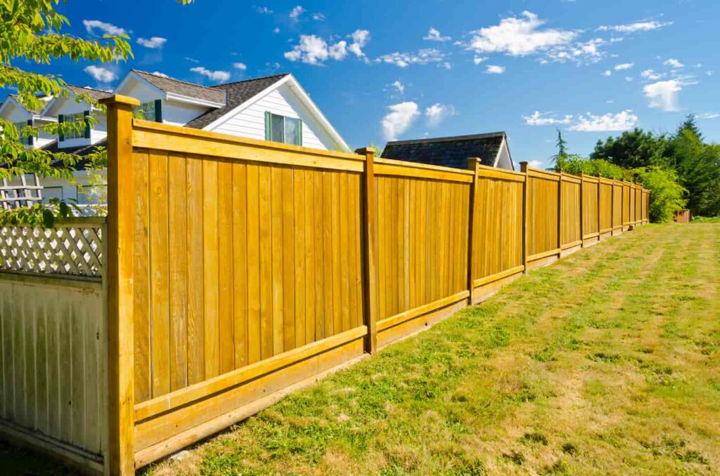 a cedar fence